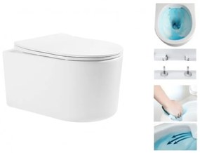 Závěsný WC set MEXEN SOFIA 36 cm s prkénkem SLIM bílý