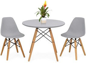 4 ks moderných jedálenských stoličiek so stolom, viac farieb, sivá