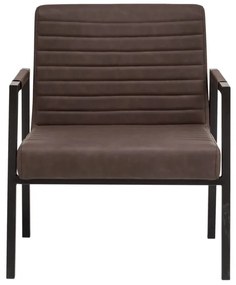 furniture-nabytek.cz - Masívne kreslo Wellington z umelej kože, hnedé – 78×61×89 cm