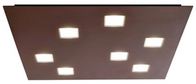 Fabbian Quarter hnedé stropné LED svetlo 7-pl.