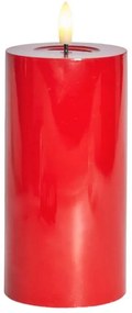 SIRIUS Vosková LED svíčka Sille Red, 15 cm, červená, prům. 7,5 cm