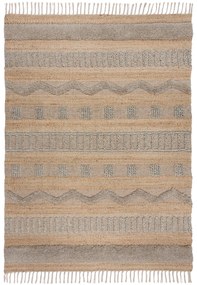 Flair Rugs koberce Kusový koberec Jubilant Medina Jute Natural/Grey - 120x170 cm