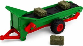 LEAN Toys Poľnohospodársky traktor s dopravníkovým pásom, diaľkovo ovládaný RC, s balíkom a svetlami, mierka 1:24