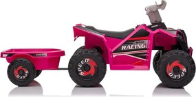 LEAN CARS Ružová batériová štvorkolka XMX630T s prívesom
