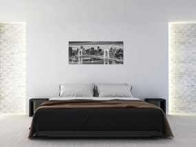 Obraz - Čiernobiele veľkomesto (120x50 cm)