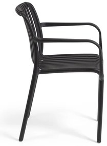 Čierna záhradná stolička Kave Home Isabellini