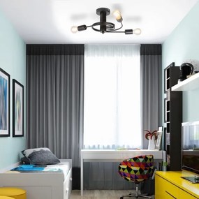 Rabalux 2095 - Prisadený luster CARLY 3xE27/15W/230V čierna