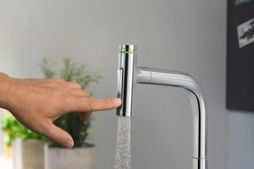 Hansgrohe M71, drezová batéria M7120-H200 s výsuvnou spŕškou, 2-otvorová inštalácia, sBOX, chrómová, HAN-73818000
