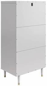Svetlosivá vysoká komoda 70x141 cm Elizabeth – CosmoLiving by Cosmopolitan