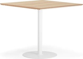 Bartový stôl METRIC, rozširujúci diel, 1000x1000x900 mm, biela/dub