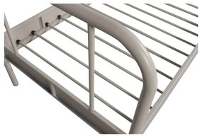 Béžová kovová jednolôžková posteľ s roštom 90x200 cm Mata – WOOOD