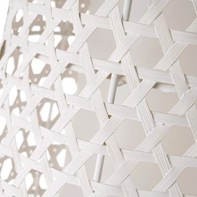 Krémová stojacia lampa s bambusovým tienidlom (výška 88 cm) – Casa Selección