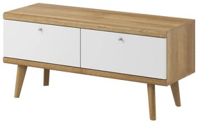 Televízny stolík Primo 107 cm dub Riviéra/biely
