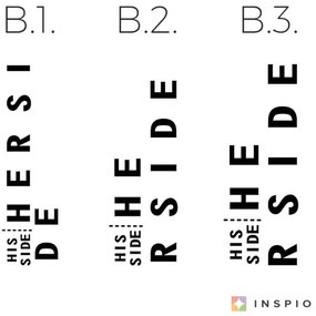 Nálepky na stenu do spálne - His side, Her side