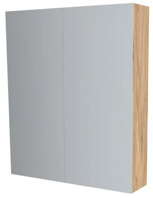 Mereo, Mereo Kúpeľňová zrkadlová skrinka 60 cm, galerka, 2 x dvierka, Multidecor, Jaseň horský, MER-CN798G62JASH