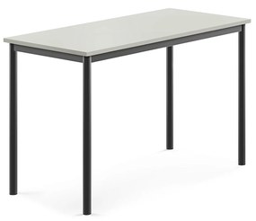 Stôl SONITUS, 1200x600x760 mm, HPL - šedá, antracit
