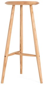 Barová stolička z dubového dreva v prírodnej farbe (výška sedadla 75 cm) Blanc – Gazzda