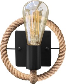 Toolight Toolight, nástenné svietidlo 1xE27 APP1465-1W, čierna-hnedá, OSW-02419