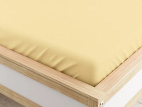 Napínacia plachta z mikrovlákna krémová 90 x 200 cm