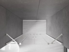 Mexen Velar Duo, posuvné dvere do otvoru 150x200 cm, 8mm číre sklo, biela, 871-150-000-02-20