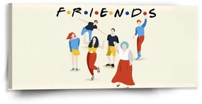 Sablio Obraz Seriál Priatelia FRIENDS Postavy - 110x50 cm