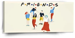 Sablio Obraz Seriál Priatelia FRIENDS Postavy - 110x50 cm