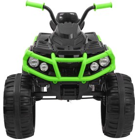Ramiz Štvorkolka ATV 2,4 GHz na batériový pohon pre deti čierna a zelená + diaľkové ovládanie + EVA kolesá + MP3 rádio + pomalý štart