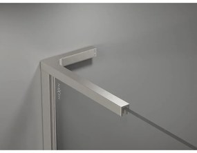 Mexen, Mexen Kioto-X L sprchová stena 100 x 200 cm, priehľadná 10 mm, matný nikel - 800-100-107-97-00-X