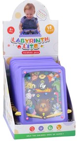 LEAN TOYS Arkádová hra Pinball -zvieratká fialová