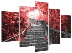 Obraz schodov vedúcich krajinou (150x105 cm)