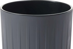 PLASTOVÝ KVETINÁČ STRIPPED ECO 51X30 CM ANTRACITOVÁ