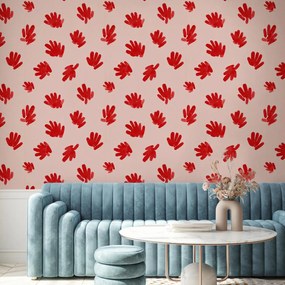 Fototapeta - Abstraktné červené odtlačky (147x102 cm)