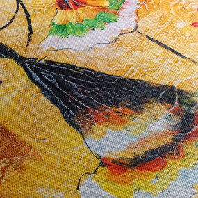 Obraz - Tancujúce baletky, olejomaľba (s hodinami) (90x30 cm)