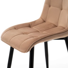 JAKS Jedálenská stolička Chic velvet béžová