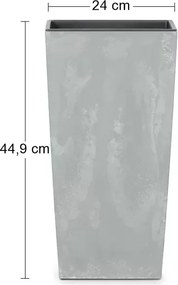 Plastový kvetináč DURS240E 24 cm - sivý betón