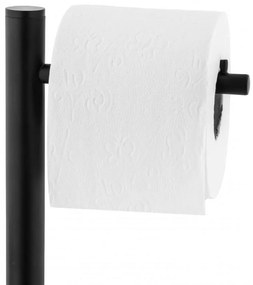 Erga Westa, držiak WC papiera so zásobníkom na toaletný papier, čierna matná, ERG-YKA-P.WESTA-BLK