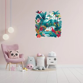 PIPPER. Farebná džungľa - textilná nálepka na stenu Veľkosť: 60 cm