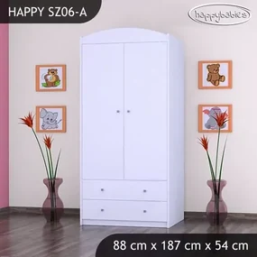 Detská skriňa HAPPY bez motívu - TYP 6A