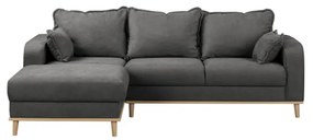 Tmavosivá rohová pohovka (ľavý roh) Beata - Ropez