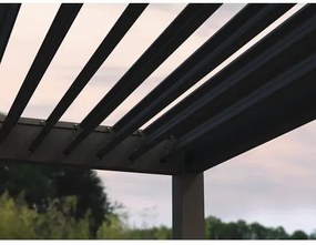 Pergola bioklimatická Rojaplast Intro Neo 530 x 300 x 255 cm voľne stojaca antracit