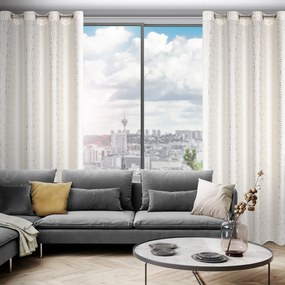 ZÁVES NA KRÚŽKOCH SEMI 140X250 CM VZOROVANÁ