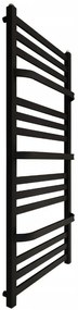 Regnis LOX DUO, vykurovacie teleso 530x1160mm, 698W, čierna matná, LOXDUO1190/540/D500/BLACK