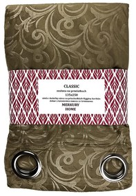 Záves Classic na priechodkách 135x250 svetlohnedá Merkury Home