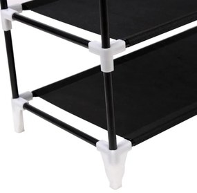 Úložná látková skriňa s policami MATIS 58x160 cm čierna