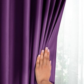 Fialový zamatový dimout záves 140x245 cm Pleat – Restilo