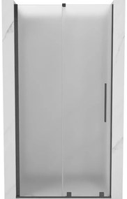 Mexen Velar, posuvné sprchové dvere do otvoru 110 cm, 8mm sklo námraza, grafit brúsený, 871-110-000-31-66