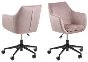 Ružová kancelárska stolička Actona Nora