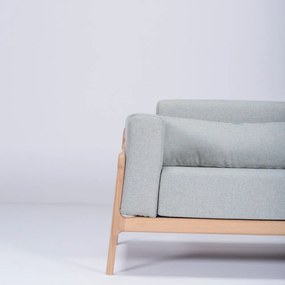 Modrosivá pohovka s konštrukciou z dubového dreva Gazzda Fawn, 180 cm