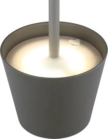 Globo 58488G-LED stmievateľná dotyková nabíjateľná vonkajšia stolná lampa VANNIE 3W/5V IP54 1800mAh sivá