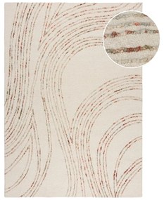 Oranžovo-krémový vlnený koberec 80x150 cm Abstract Swirl – Flair Rugs